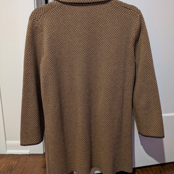 J. Crew Sophie Open Front Sweater Blazer Chevron Size Small - Picture 3 of 5